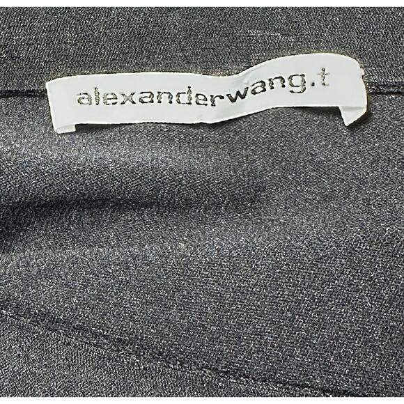 Alexander Wang Black Cutout Criss Cross Logo Band Halter Mini Dress XS - Picture 4 of 5